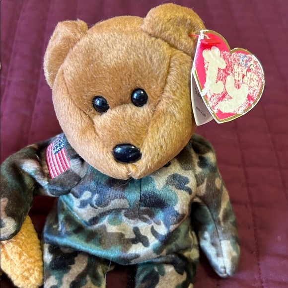 Ty Plush Bears in Brown and Camouflage - Picture 5 of 6